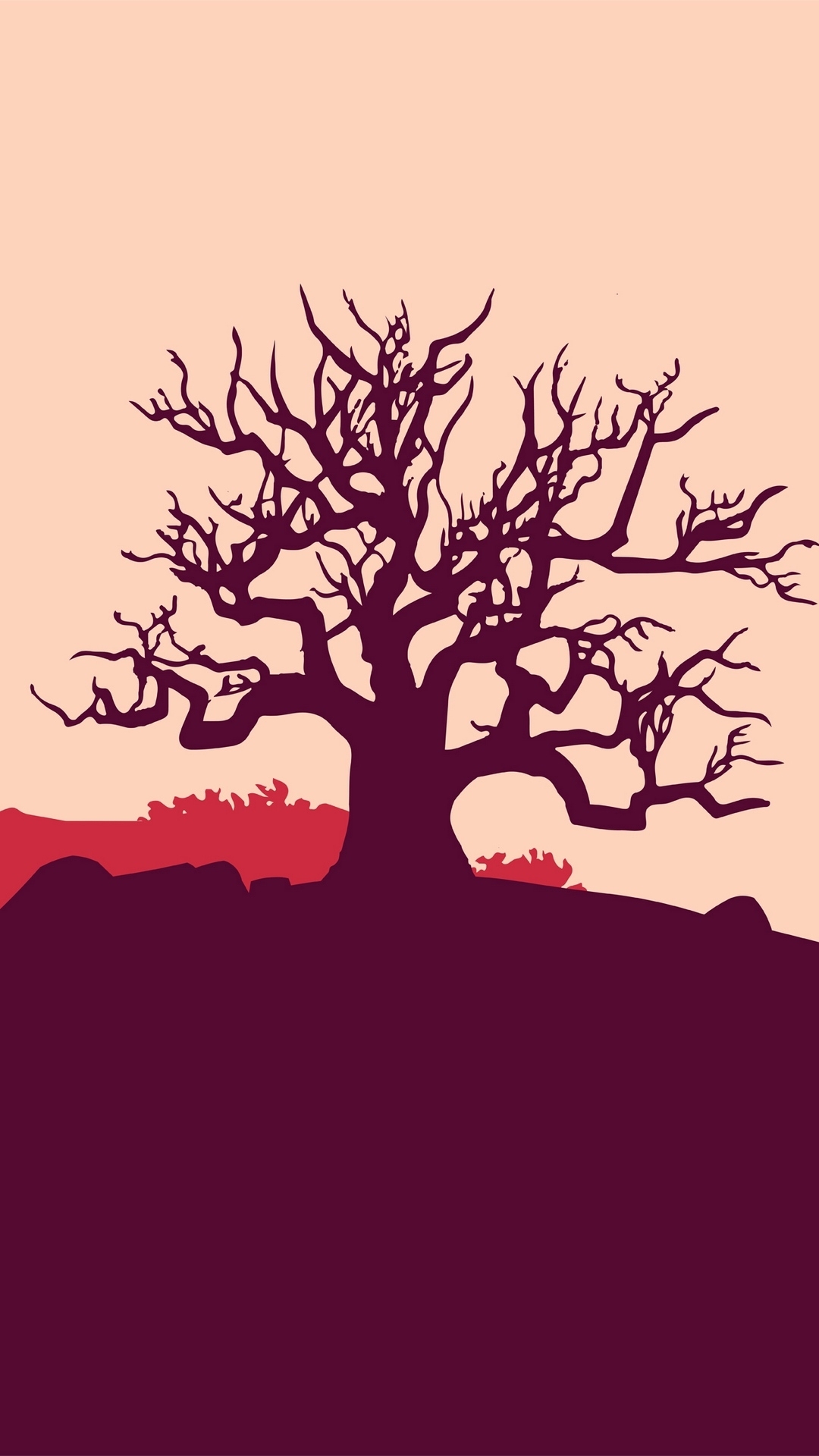 Alone Tree HD Iphone Android Wallpaper - by Rocky