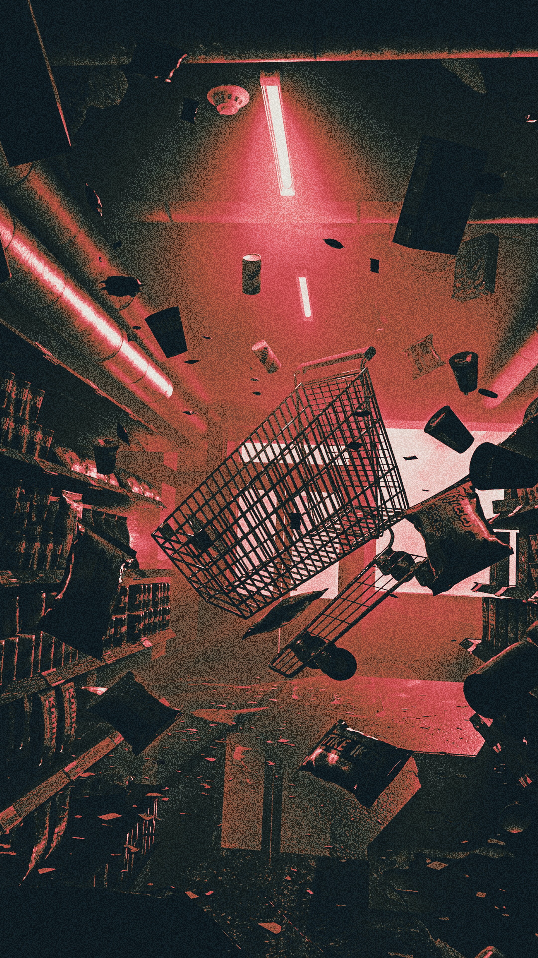 Shopping Disaster HD Iphone Android Wallpaper - by Rocky