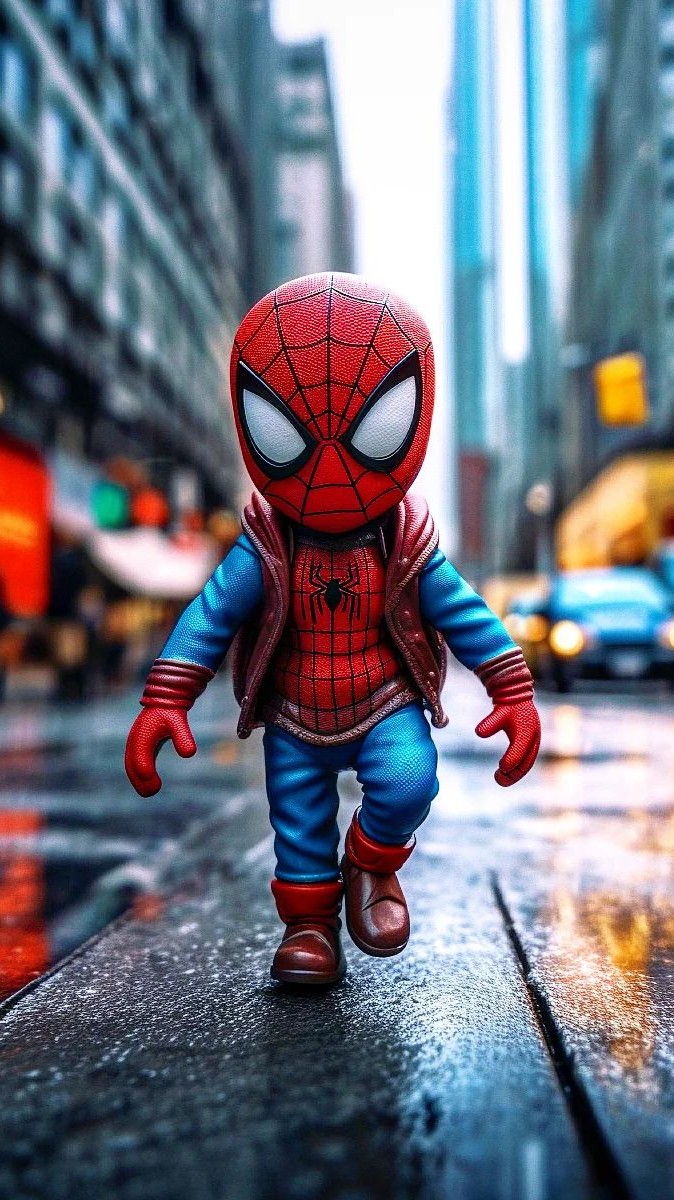 Spiderman Cartoon  HD Iphone Android Wallpaper - by Rocky