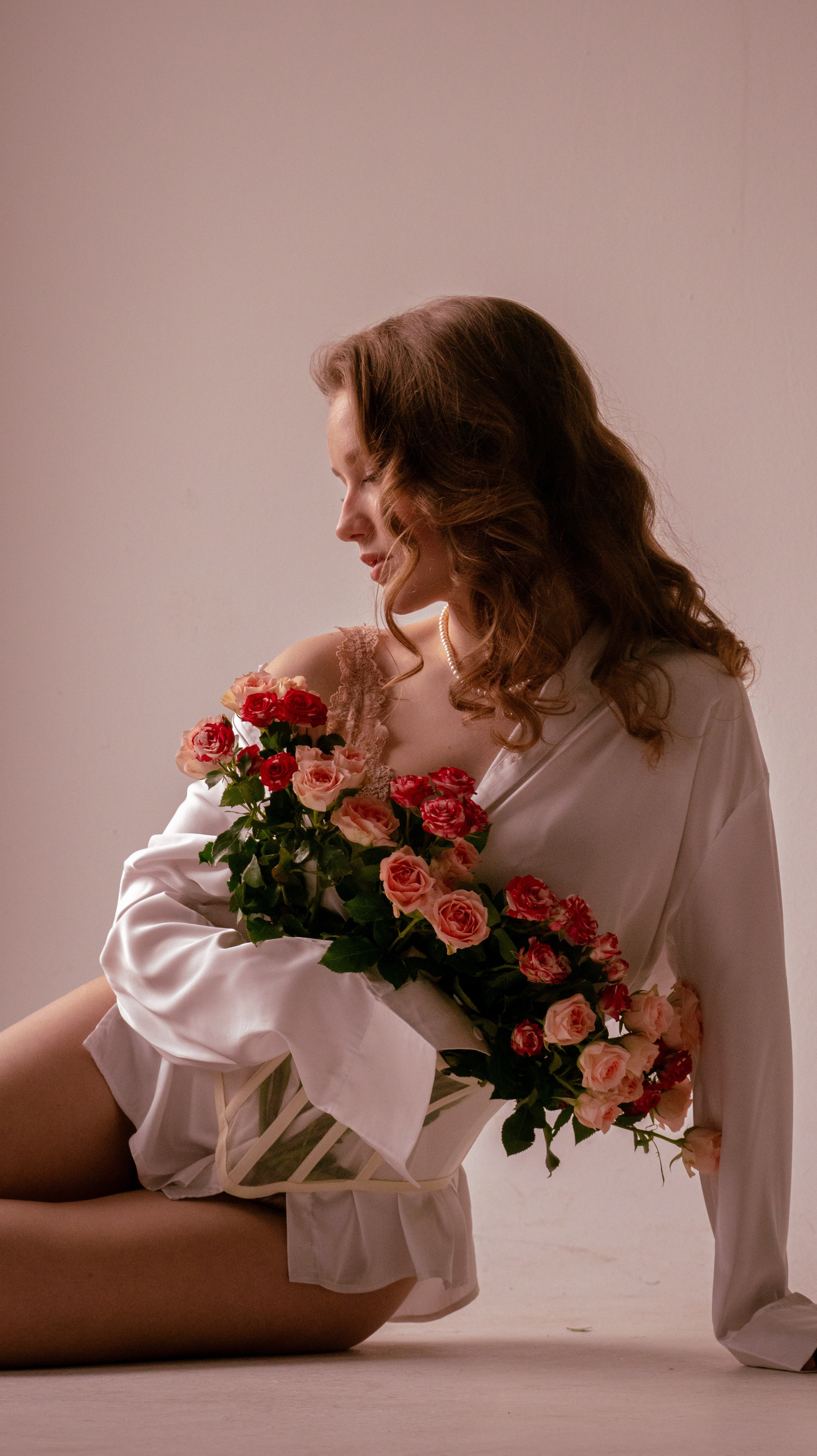 beautiful girl with flowers HD Iphone Android Wallpaper - by Rocky