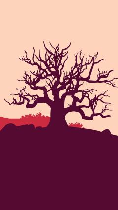 Alone Tree HD Iphone Android Wallpaper