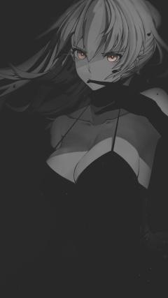 Fate Stay Night anime illustration, minimalism texture black background free download