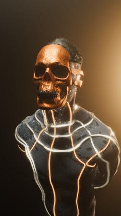Skeleton mask HD Iphone Android Wallpaper