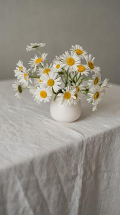 White Flowers Pot HD Iphone Android Wallpaper